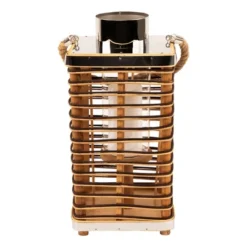 Northlight Rectangular Rattan Glass Candle Lantern With Jute Handle - 15.5" 24 Northlight Rectangular Rattan Glass Candle Lantern With Jute Handle - 15.5" -Northlight GUEST 00d9ef90 ba35 4f46 a925 fdc6d3a9bf27