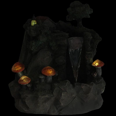 Northlight 24.5" Solar LED Lighted Mushrooms By Waterfall Outdoor Patio Garden Water Fountain 7 Northlight 24.5" Solar LED Lighted Mushrooms By Waterfall Outdoor Patio Garden Water Fountain - Image 5