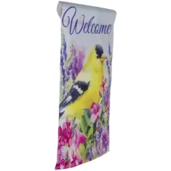Northlight Welcome Yellow Finch Spring Outdoor Garden Flag 12.5" X 18" -Northlight GUEST 02376e3a 8875 430d a2c2 84b8e8599349