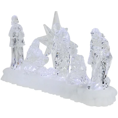 Northlight LED Lighted Nativity Scene Acrylic Christmas Decoration - 12.25" 4 Northlight LED Lighted Nativity Scene Acrylic Christmas Decoration - 12.25" - Image 2