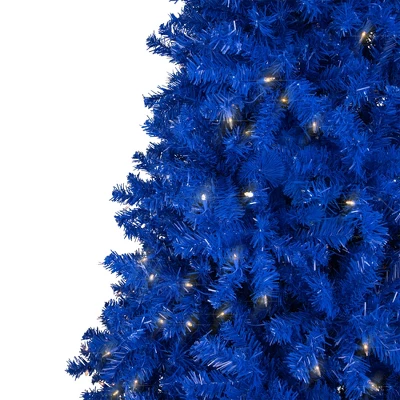 Northlight Pre-Lit Medium Pine Artificial Christmas Tree - 6' - Royal Blue - Clear Lights 4 Northlight Pre-Lit Medium Pine Artificial Christmas Tree - 6' - Royal Blue - Clear Lights - Image 2