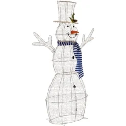 Northlight 48" LED Lighted Silver Mesh Snowman Outdoor Twinkling Christmas Decoration 12 Northlight 48" LED Lighted Silver Mesh Snowman Outdoor Twinkling Christmas Decoration -Northlight GUEST 060acfff ec05 4bec 8dbd 550c582ff581