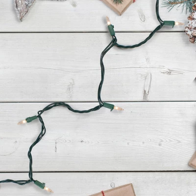 Northlight 10-Count Clear Mini Christmas Light Set - 3' Green Wire 3 Northlight 10-Count Clear Mini Christmas Light Set - 3' Green Wire