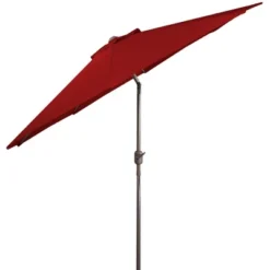 Northlight 9ft Outdoor Patio Market Umbrella With Hand Crank And Tilt, Red -Northlight GUEST 09fe143f b87d 4415 a2c4 831bda6dc994
