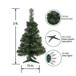 Northlight Pre-Lit Medium Blackwater Fir Artificial Christmas Tree - 2' - Clear Lights 11 Northlight Pre-Lit Medium Blackwater Fir Artificial Christmas Tree - 2' - Clear Lights -Northlight GUEST 0a328aed 5f03 42fe bca2 063dc12f2cf8