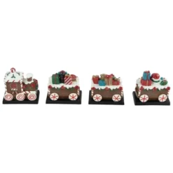 Northlight Set Of 4 Gingerbread Train Christmas Stocking Holders 4.75" -Northlight GUEST 0b1e9dae 50b7 4a08 865c f1e7077c2ec9