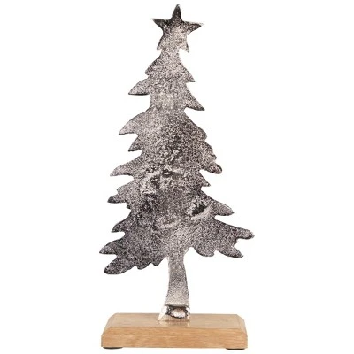 Northlight Embossed Swaying Tree Metal Christmas Decoration - 12" 7 Northlight Embossed Swaying Tree Metal Christmas Decoration - 12" - Image 5