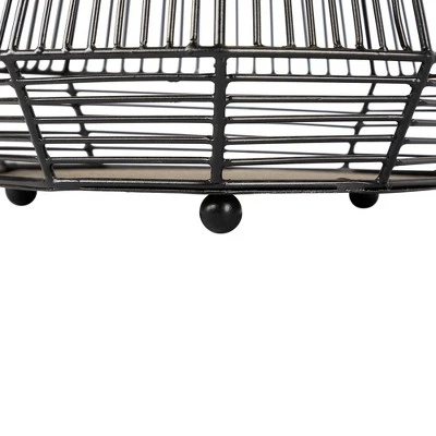 Northlight Large Geometric Iron Hurricane Candle Lantern - 11.25" - Black 6 Northlight Large Geometric Iron Hurricane Candle Lantern - 11.25" - Black - Image 4