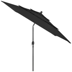 Northlight 9.75ft Outdoor Patio Market Umbrella With Hand Crank And Tilt, Black 7 Northlight 9.75ft Outdoor Patio Market Umbrella With Hand Crank And Tilt, Black -Northlight GUEST 0efe8b24 259c 404c b410 804acc9abdd7