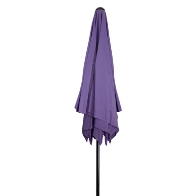 Northlight 8.85ft Outdoor Patio Lotus Umbrella With Hand Crank, Purple 6 Northlight 8.85ft Outdoor Patio Lotus Umbrella With Hand Crank, Purple - Image 4