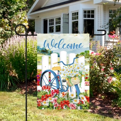 Northlight White Picket Fence Floral Outdoor Garden Flag 12.5" X 18" 4 Northlight White Picket Fence Floral Outdoor Garden Flag 12.5" X 18" - Image 2