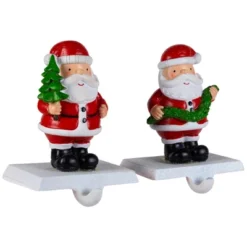 Northlight Santa Claus Christmas Stocking Holders - 4.75" - Set Of 2 -Northlight GUEST 13aae885 f02b 4fb8 9e83 fb7114f84afb