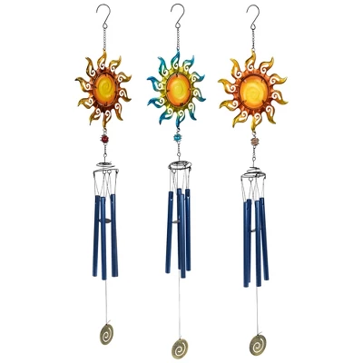 Northlight Shining Suns Outdoor Garden Windchimes - 31.5" - Set Of 3 4 Northlight Shining Suns Outdoor Garden Windchimes - 31.5" - Set Of 3 - Image 2