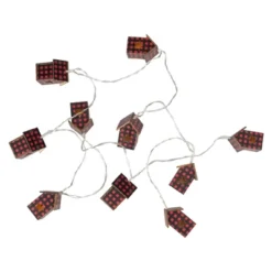 Northlight 10 Count B/O LED Warm White Plaid House Christmas Lights - 4.75' Clear Wire -Northlight GUEST 153e1939 b7b8 477a 8164 c17ac81a92bb