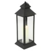 Northlight 15" LED Battery Operated Black Lantern With Flameless Candle -Northlight GUEST 159be6bd db36 4ffc ba0f 7e3ecc6ade7c