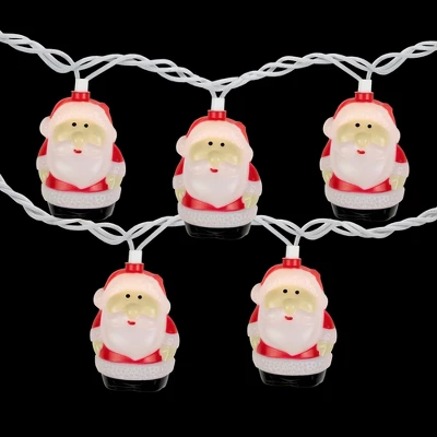 Northlight Santa Claus Christmas Light Set - Clear - 6' Green Wire - 10ct 5 Northlight Santa Claus Christmas Light Set - Clear - 6' Green Wire - 10ct - Image 3