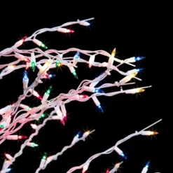 Northlight 6' Prelit Artificial Christmas Tree White Lighted Cascade Twig Outdoor Decoration - Multi-Color Lights -Northlight GUEST 16041d71 6717 4ffd 939e 0394f594ccec