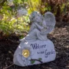 Northlight 9.25" Gray Solar Powered "Welcome To Our Garden" Angel Outdoor Garden Statue 1 Northlight 9.25" Gray Solar Powered "Welcome To Our Garden" Angel Outdoor Garden Statue -Northlight GUEST 16a1b1a5 7221 43de aac3 4f65b9eb04e4