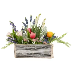 Northlight Wooden Log And Twig Flower Box Planters - 11.75" - Set Of 2 -Northlight GUEST 16ed2ec6 af52 4944 a621 fcb740ff9f94