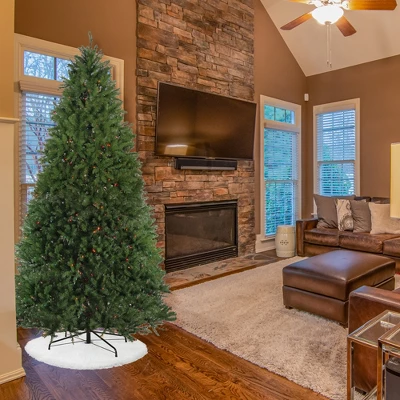 Northlight 10' Prelit Artificial Christmas Tree Full Northern Pine - Multicolor Lights 4 Northlight 10' Prelit Artificial Christmas Tree Full Northern Pine - Multicolor Lights - Image 2