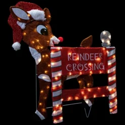 Northlight 36" LED Lighted Rudolph Reindeer Crossing Outdoor Christmas Sign Decoration -Northlight GUEST 18b81535 6f75 467d a4d7 e27755068ca8