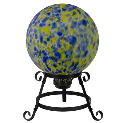 Northlight 10" Yellow And Blue Outdoor Patio Garden Gazing Ball 3 Northlight 10" Yellow And Blue Outdoor Patio Garden Gazing Ball