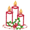 Northlight 16.5" Lighted Candles With Holly And Berry Christmas Window Silhouette -Northlight GUEST 1a52bd7d e89a 4673 8e7b 7acb639b8f6d