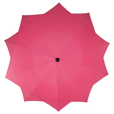 Northlight 8.85ft Outdoor Patio Lotus Umbrella With Hand Crank, Pink 4 Northlight 8.85ft Outdoor Patio Lotus Umbrella With Hand Crank, Pink - Image 2