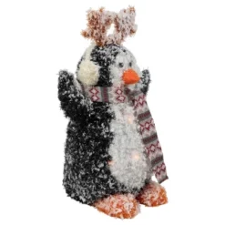 Northlight 22" Lighted Snowy Penguin In Antler Hat Outdoor Christmas Decoration -Northlight GUEST 1cac1955 7808 4cf6 b938 94c58439e658