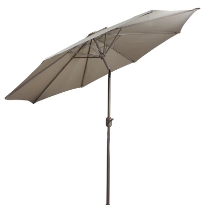 Northlight 9ft Outdoor Patio Market Umbrella With Hand Crank And Tilt - Taupe 7 Northlight 9ft Outdoor Patio Market Umbrella With Hand Crank And Tilt - Taupe - Image 5