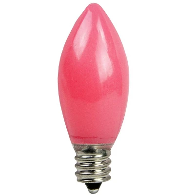 Northlight Pack Of 4 Opaque Pink C9 LED Christmas Replacement Bulbs 3 Northlight Pack Of 4 Opaque Pink C9 LED Christmas Replacement Bulbs - Image 2
