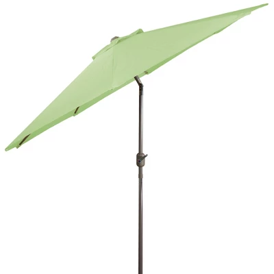 Northlight 9ft Outdoor Patio Market Umbrella With Hand Crank And Tilt, Sage Green 6 Northlight 9ft Outdoor Patio Market Umbrella With Hand Crank And Tilt, Sage Green - Image 4