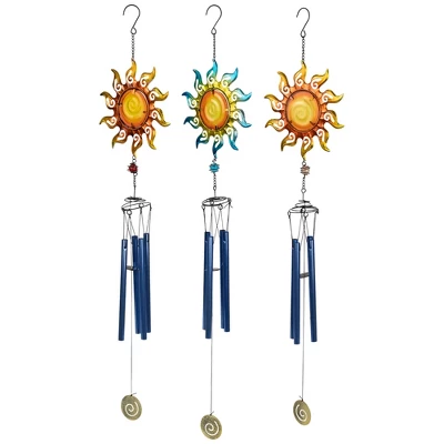Northlight Shining Suns Outdoor Garden Windchimes - 31.5" - Set Of 3 6 Northlight Shining Suns Outdoor Garden Windchimes - 31.5" - Set Of 3 - Image 4