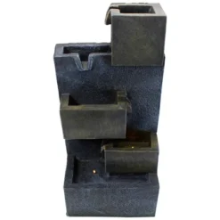 Northlight 19" Gray LED Lighted 5-Tier Rainfall Outdoor Water Fountain 11 Northlight 19" Gray LED Lighted 5-Tier Rainfall Outdoor Water Fountain -Northlight GUEST 23ae17a8 e28f 4ab3 bde8 434908d5f177