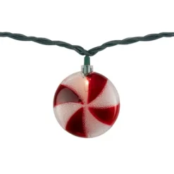 Northlight 10 Count Peppermint Candy Christmas Light Set, 6ft Green Wire -Northlight GUEST 253e4b32 2376 4514 afdd 157217e20452