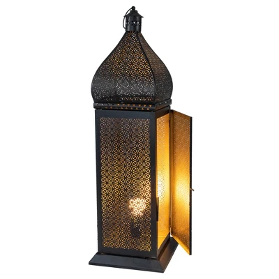 Northlight 30.5" Black And Gold Moroccan Style Lantern Floor Lamp 5 Northlight 30.5" Black And Gold Moroccan Style Lantern Floor Lamp - Image 3