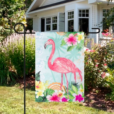 Northlight Tropical Flamingo Spring Outdoor Garden Flag 18" X 12.5" 4 Northlight Tropical Flamingo Spring Outdoor Garden Flag 18" X 12.5" - Image 2