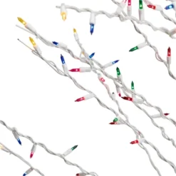 Northlight 6' Prelit Artificial Christmas Tree White Lighted Cascade Twig Outdoor Decoration - Multi-Color Lights -Northlight GUEST 27cbe8bf 7d0b 4756 9470 61a8d7234091