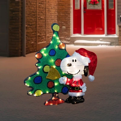 Northlight 32" LED Lighted Peanuts Snoopy And Christmas Tree Outdoor Decoration - Clear Lights 3 Northlight 32" LED Lighted Peanuts Snoopy And Christmas Tree Outdoor Decoration - Clear Lights