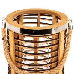 Northlight Rattan Glass Candle Lantern With Jute Handle - 11.5" 19 Northlight Rattan Glass Candle Lantern With Jute Handle - 11.5" -Northlight GUEST 29819fa9 bd41 4a8d aa2d c591a1838517