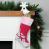 Northlight 20.5" Pink Embroidered Ice Skating Snowman And Christmas Tree Stocking 2 Northlight 20.5" Pink Embroidered Ice Skating Snowman And Christmas Tree Stocking -Northlight GUEST 299e657d ba8c 4b9d 8113 fb53e60b9a2f