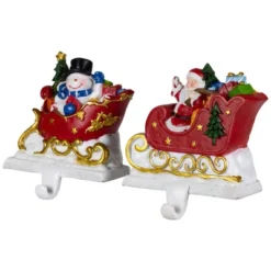 Northlight Santa And Snowman Sleigh Ride Christmas Stocking Holders - 4.25" - Set Of 2 10 Northlight Santa And Snowman Sleigh Ride Christmas Stocking Holders - 4.25" - Set Of 2 -Northlight GUEST 2b159748 bf8c 413a 9c84 24871affa54d
