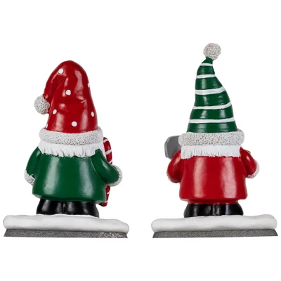 Northlight Santa Gnomes Christmas Stocking Holders - 6.25" - Set Of 2 7 Northlight Santa Gnomes Christmas Stocking Holders - 6.25" - Set Of 2 - Image 5