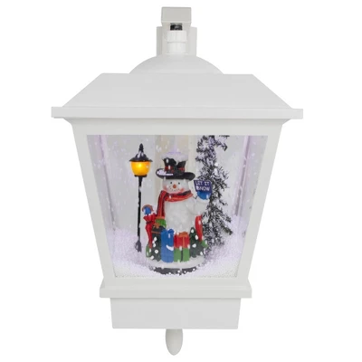 Northlight 17.75" Lighted Musical Snowman Wall Mounted Snowing Christmas Street Lamp 4 Northlight 17.75" Lighted Musical Snowman Wall Mounted Snowing Christmas Street Lamp - Image 2
