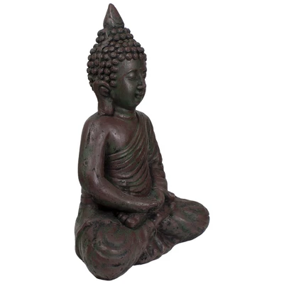 Northlight 17.5" Dark Brown Meditating Buddha Outdoor Garden Statue 4 Northlight 17.5" Dark Brown Meditating Buddha Outdoor Garden Statue - Image 2