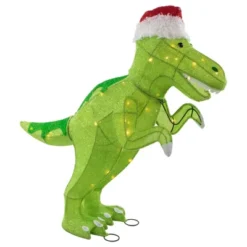 Northlight LED Lighted Tinsel Santa T-Rex Dinosaur Outdoor Christmas Decoration - 30" - Warm White 11 Northlight LED Lighted Tinsel Santa T-Rex Dinosaur Outdoor Christmas Decoration - 30" - Warm White -Northlight GUEST 30775c3d ab35 4964 a98b 164d24234632