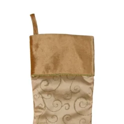 Northlight 20.5" Gold Glittered Swirl Christmas Stocking With Velveteen Cuff 12 Northlight 20.5" Gold Glittered Swirl Christmas Stocking With Velveteen Cuff -Northlight GUEST 30c352a9 3242 4886 bc78 ec93a95c225b