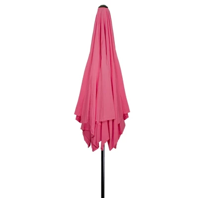 Northlight 8.85ft Outdoor Patio Lotus Umbrella With Hand Crank, Pink 6 Northlight 8.85ft Outdoor Patio Lotus Umbrella With Hand Crank, Pink - Image 4