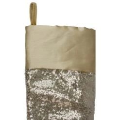 Northlight 22" Golden Metallic Sequined Christmas Stocking With Satin Cuff 6 Northlight 22" Golden Metallic Sequined Christmas Stocking With Satin Cuff -Northlight GUEST 34206fe9 8509 45b4 869b e16c9274c57c