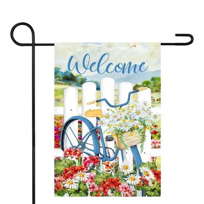 Northlight White Picket Fence Floral Outdoor Garden Flag 12.5" X 18" 3 Northlight White Picket Fence Floral Outdoor Garden Flag 12.5" X 18"
